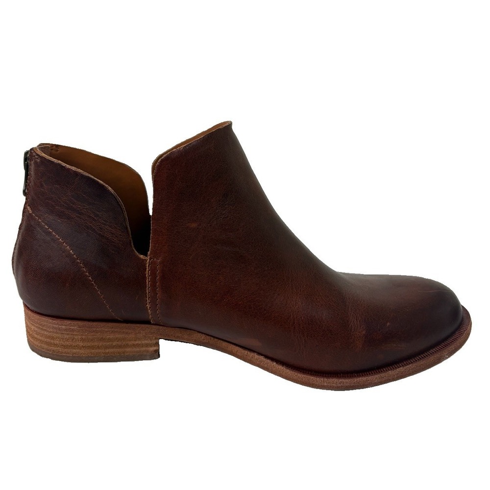 Kork Ease Renny Leather Ankle Boots Womens 9M Brown Back Zip Comfort Bootie - Picture 6 of 10